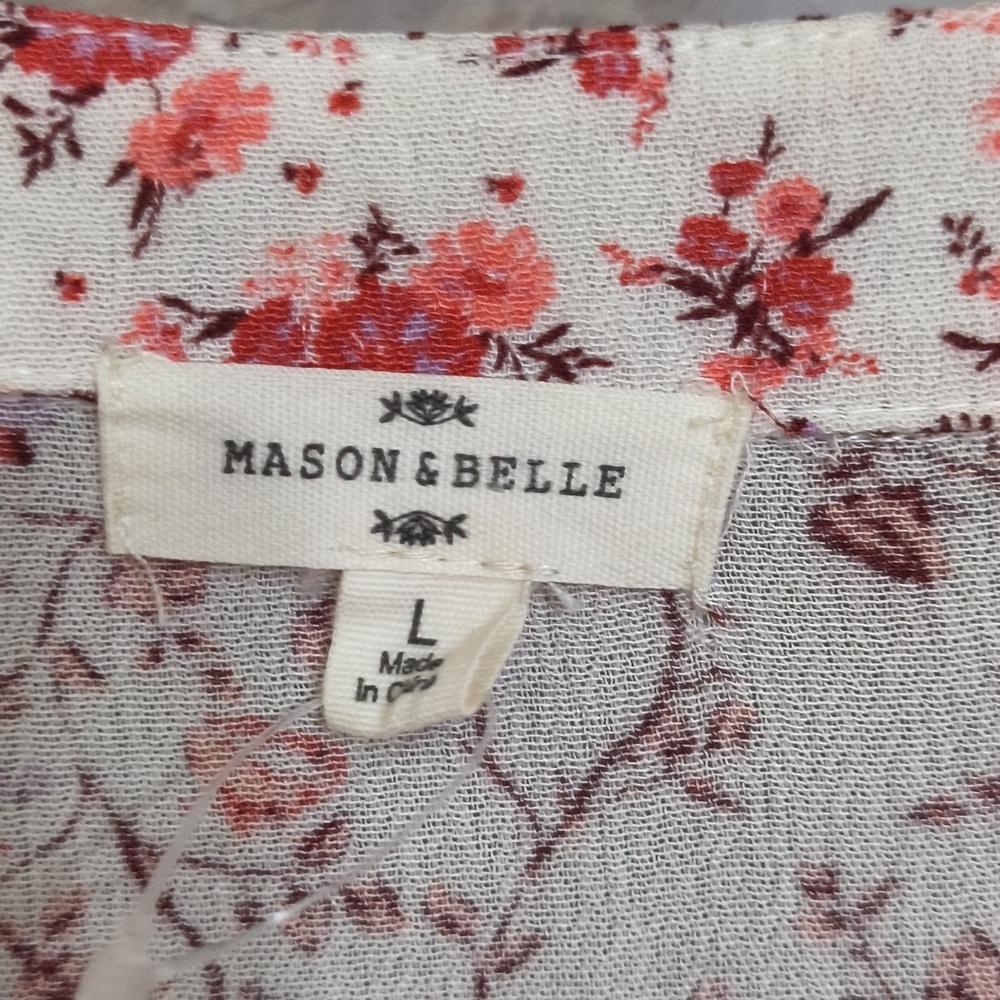 Bohemian Floral Print Top Size Large Cottagecore Feminine Western Casual - Picture 4 of 7